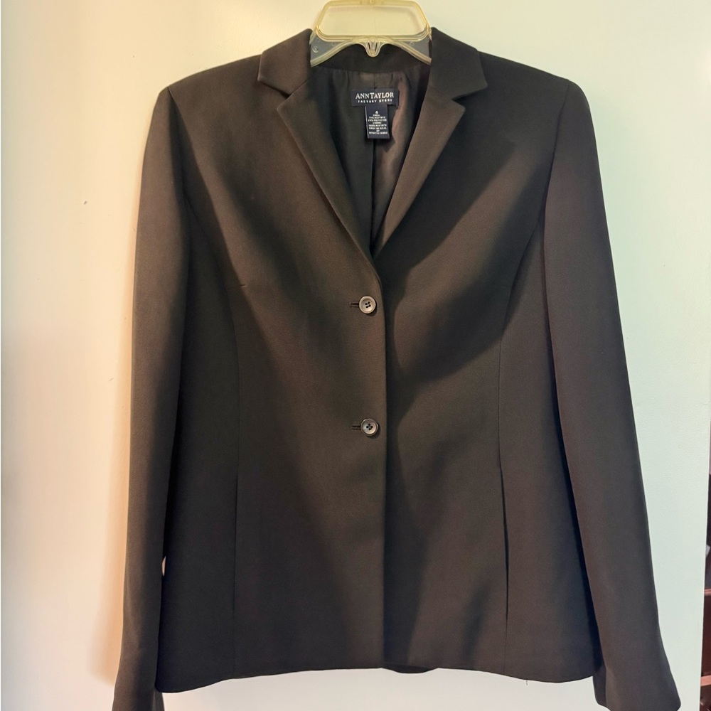Ann Taylor Women's Black Single-Breasted Blazer